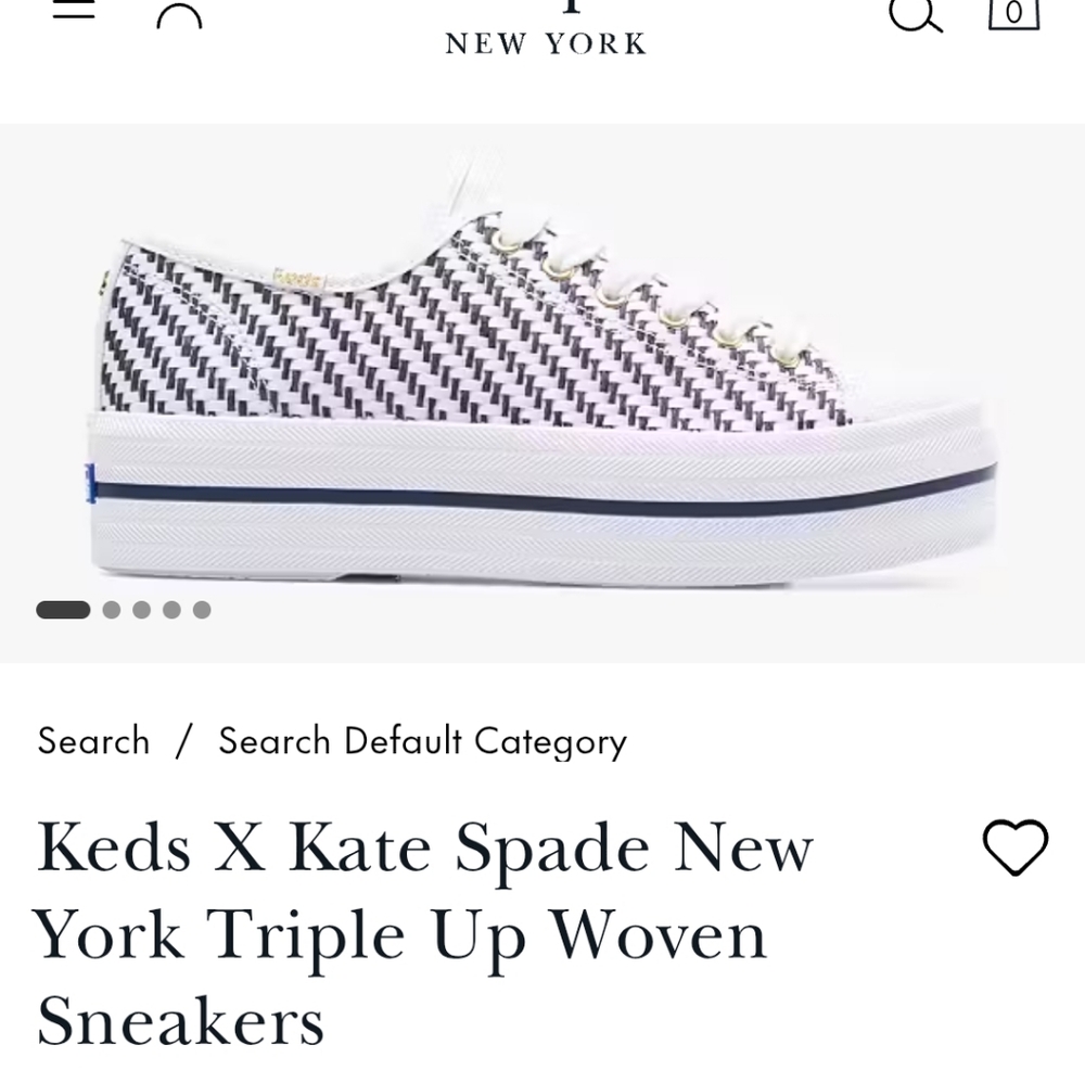 kate spade Triple Up Woven Sneakers - Black and White